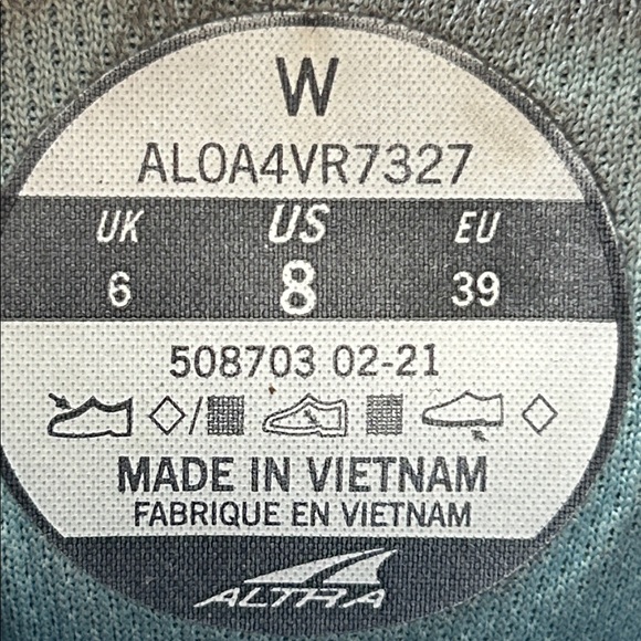 Altra Lone Peak 5 Trail Running Shoes Foot Shape Zero Drop Green Womens Size 8 - Picture 2 of 10